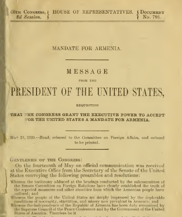 Mandate for Armenia
