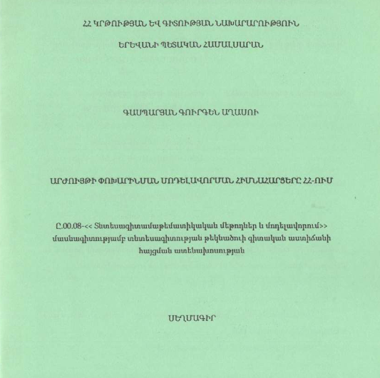 Արժույթի փոխարինման մոդելավորման հիմնահարցերը ՀՀ-ում