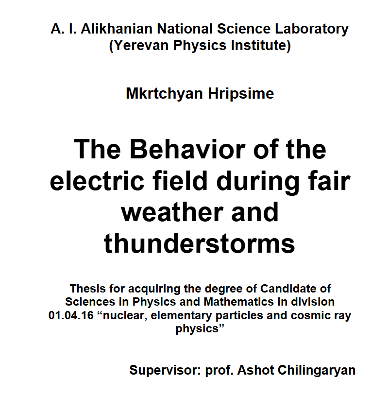 The behavior of the near-surface electric field during fair weather and thunderstorms