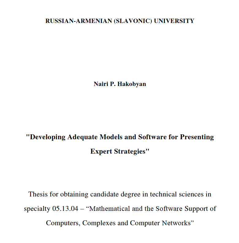 Developing adequate models and software for presenting expert strategies