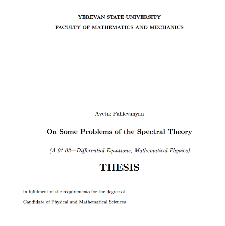 On some problems of spectral theory