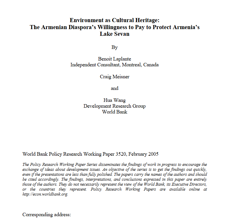 Environment as cultural heritage