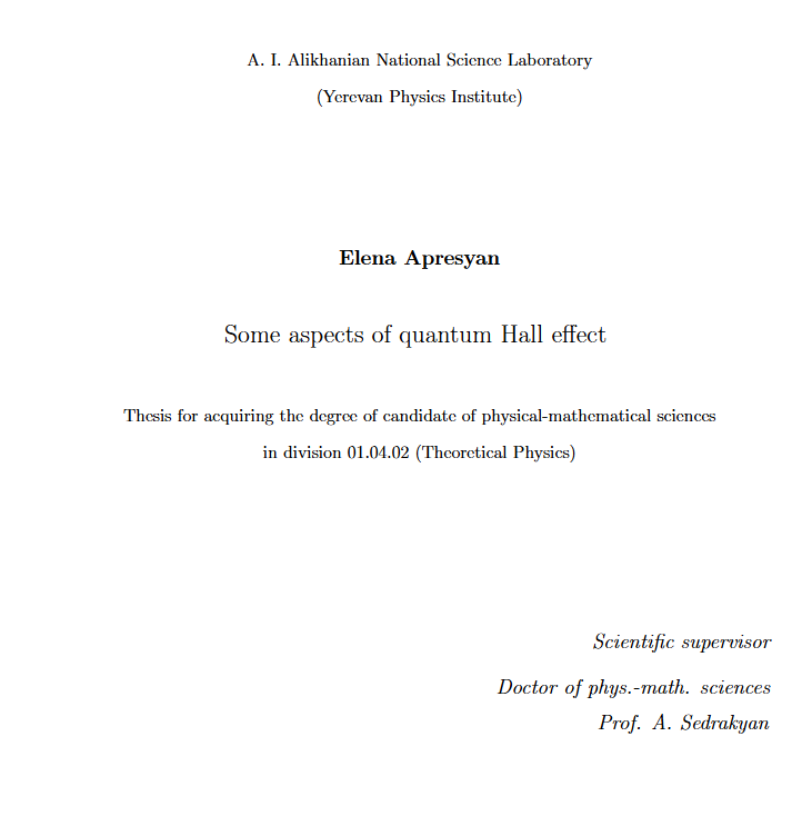Some aspects of quantum Hall effect