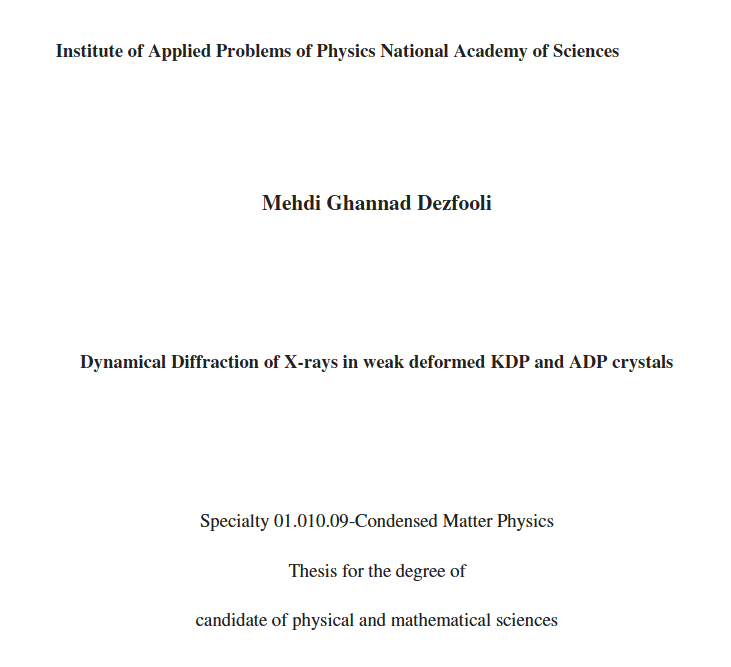 The intensity of the diffracted X-rays from single ADP crystal in the presence of temperature gradient