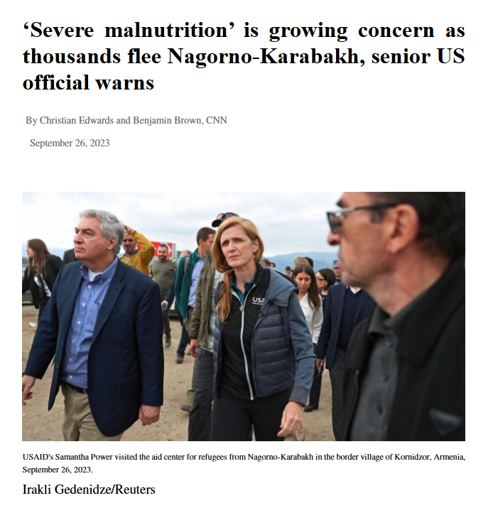 ‘Severe malnutrition’ is growing concern as thousands flee Nagorno-Karabakh, senior US official warns
