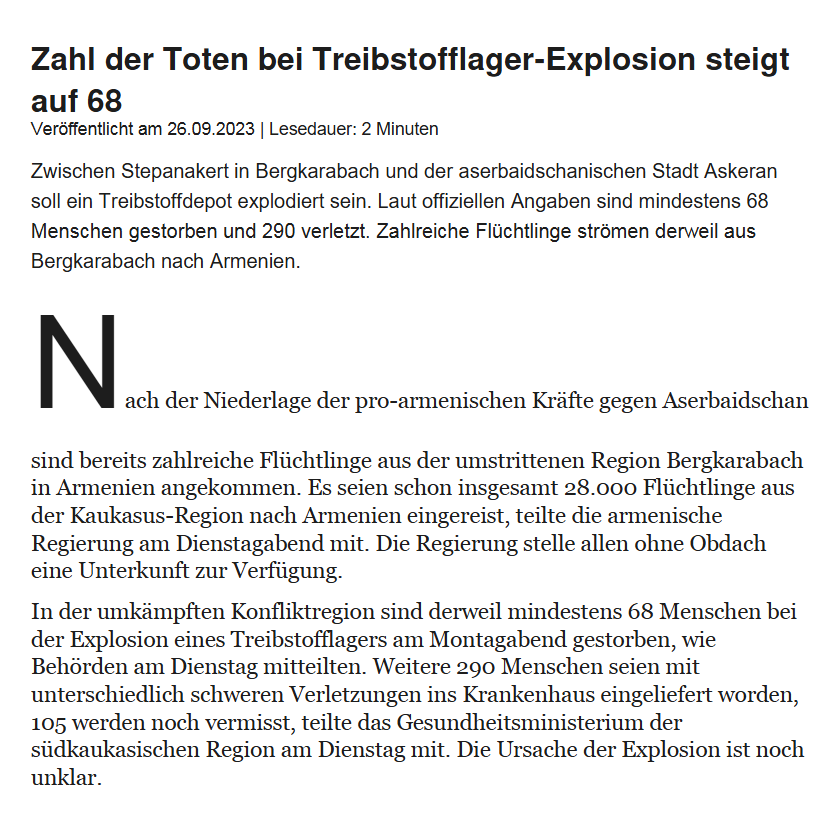 Zahl der Toten bei Treibstofflager-Explosion steigt auf 68
