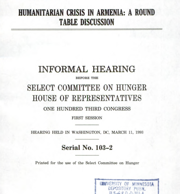 Humanitarian crisis in Armenia