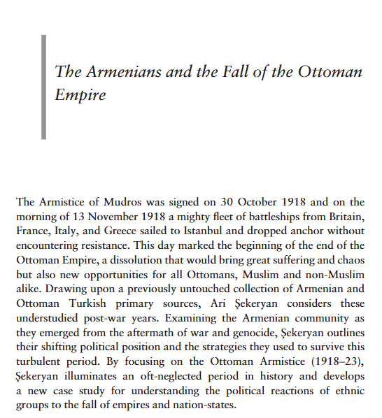 The Armenians and the fall of the Ottoman Empire