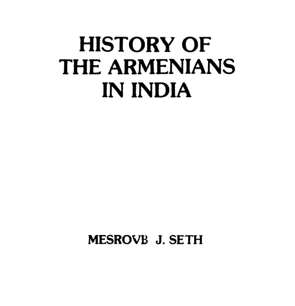 History of the Armenians in India