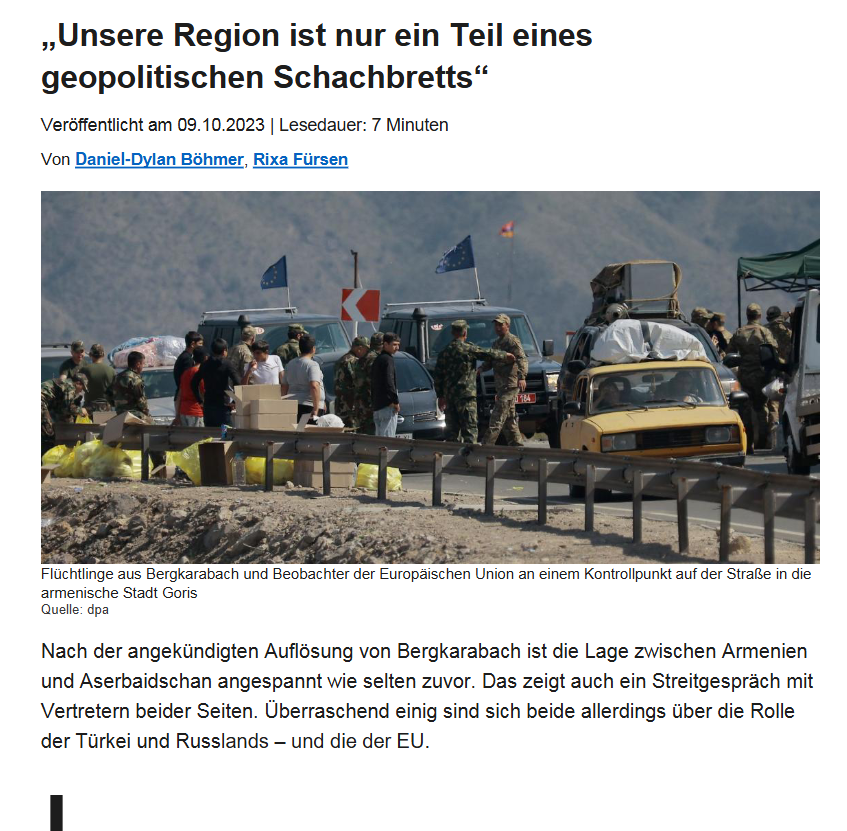 „Unsere Region ist nur ein Teil eines geopolitischen Schachbretts“