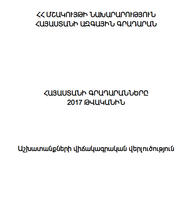 Հայաստանի գրադարանները 2017 թվականին: Աշխատանքների վիճակագրական վերլուծություն