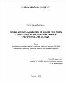 Design and implementation of secure two-party computation framework for privacy-preserving applications