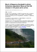 Much of Nagorno-Karabakh’s ethnic Armenian population flees as first UN mission in 30 years set to arrive