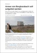 Südkaukasus: Armee von Bergkarabach soll aufgelöst werden