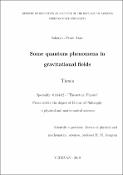Some quantum phenomena in gravitational fields