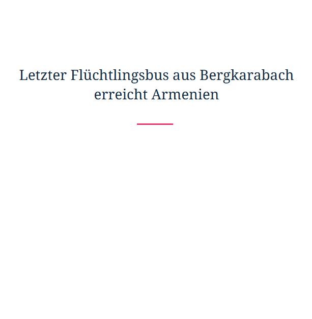 Letzter Flüchtlingsbus aus Bergkarabach erreicht Armenien