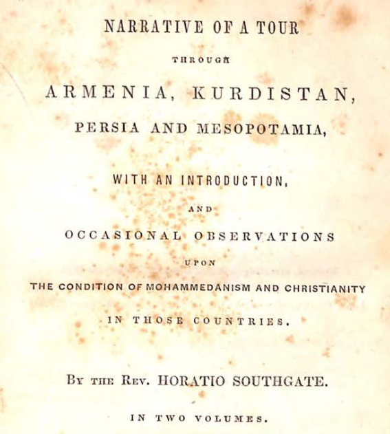 Narrative of a tour through Armenia, Kurdistan, Persia and Mesopotamia