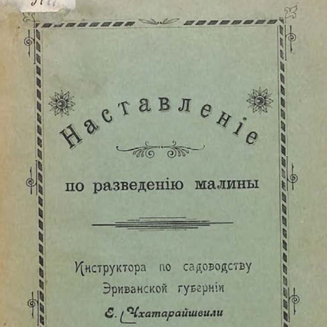 Наставление по разведению малины