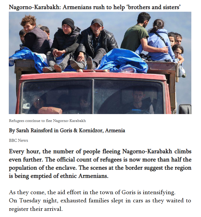 Nagorno-Karabakh: Armenians rush to help ‘brothers and sisters’