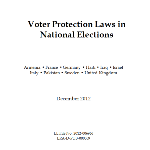 Voter protection laws in national elections