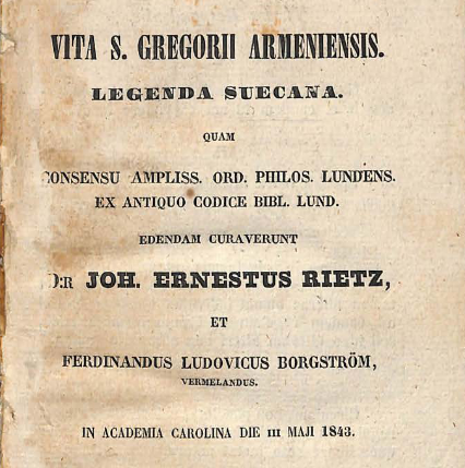 Vita S. Gregorii Armeniensis