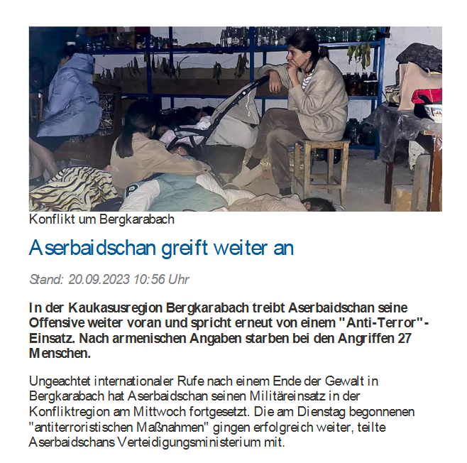 Aserbaidschan greift weiter an