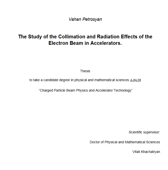 The study of the collimation and radiation effects of the electron beam in accelerators