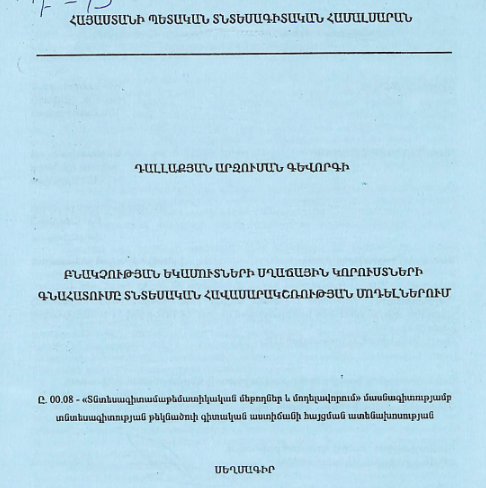 Բնակչության եկամուտների սղաճային կորուստների գնահատումը տնտեսական հավասարակշռության մոդելներում