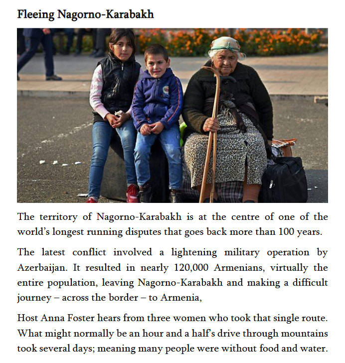 Fleeing Nagorno-Karabakh