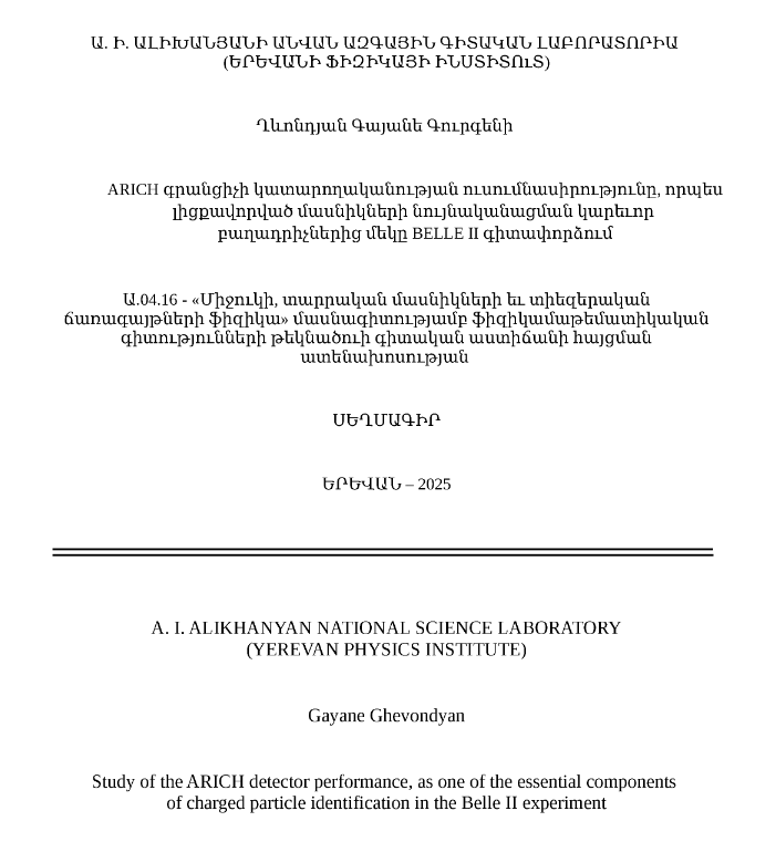 Study of the ARICH detector performance, as one of the essential components of charged particle identification in the Belle II experiment 